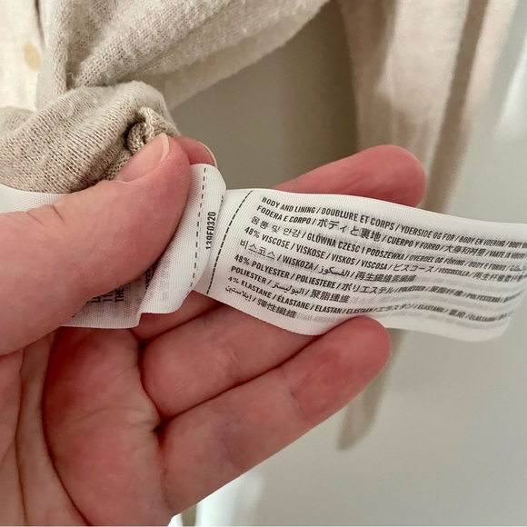 Abercrombie and Fitch Soft A&F Cozy Cream Henley Bodysuit Button Down XL - Picture 4 of 4